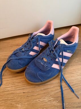 adidas Gazelle -  Blue Suede with Light Pink